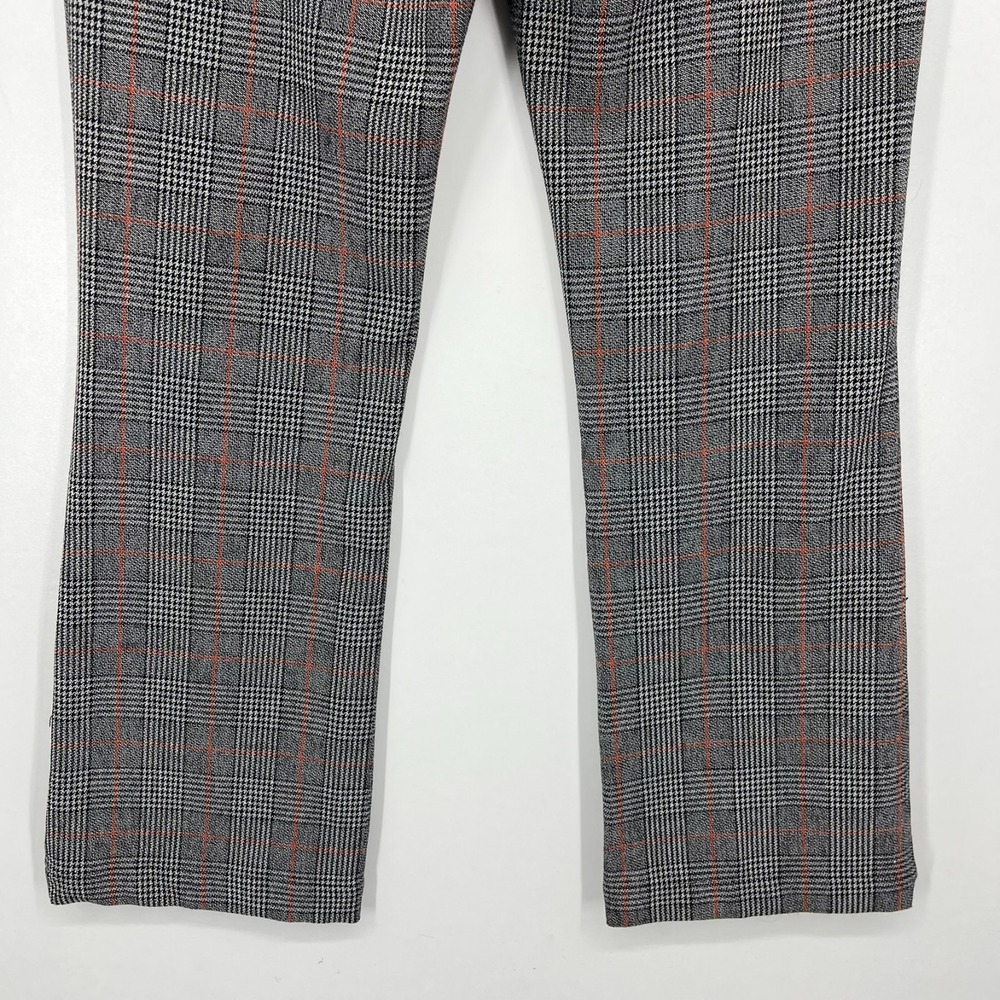 Free People Pants Women's Size 4 Gray Plaid Straight Leg Flat Front - Picture 6 of 10